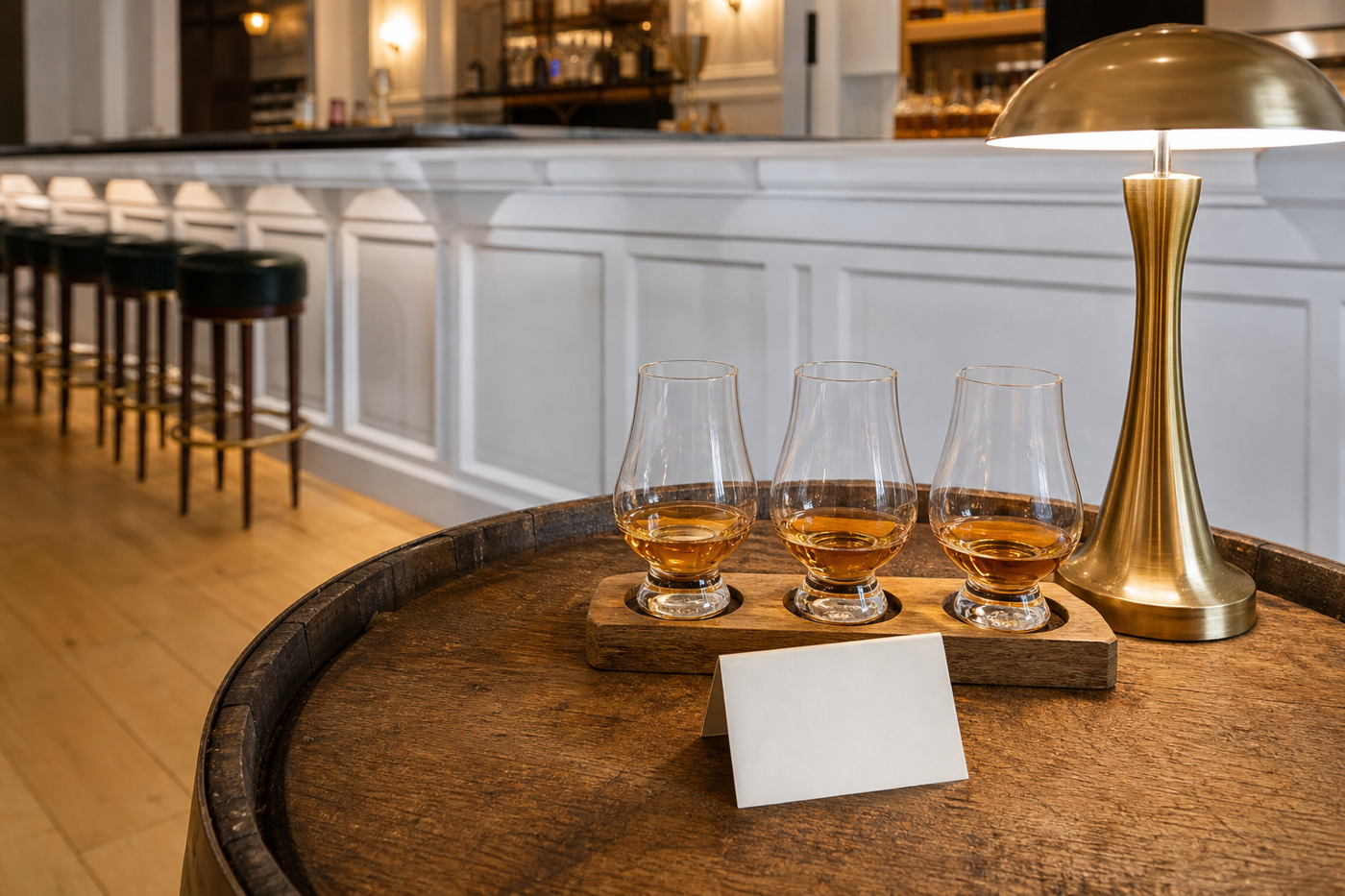 Concept whiskey tasting flight